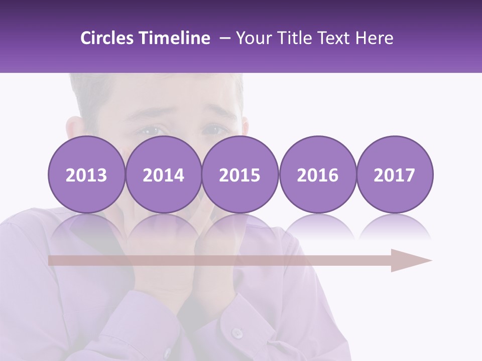 A Young Boy Is Holding His Hands To His Mouth PowerPoint Template