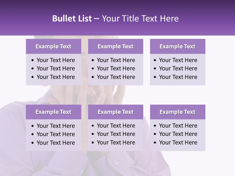 A Young Boy Is Holding His Hands To His Mouth PowerPoint Template