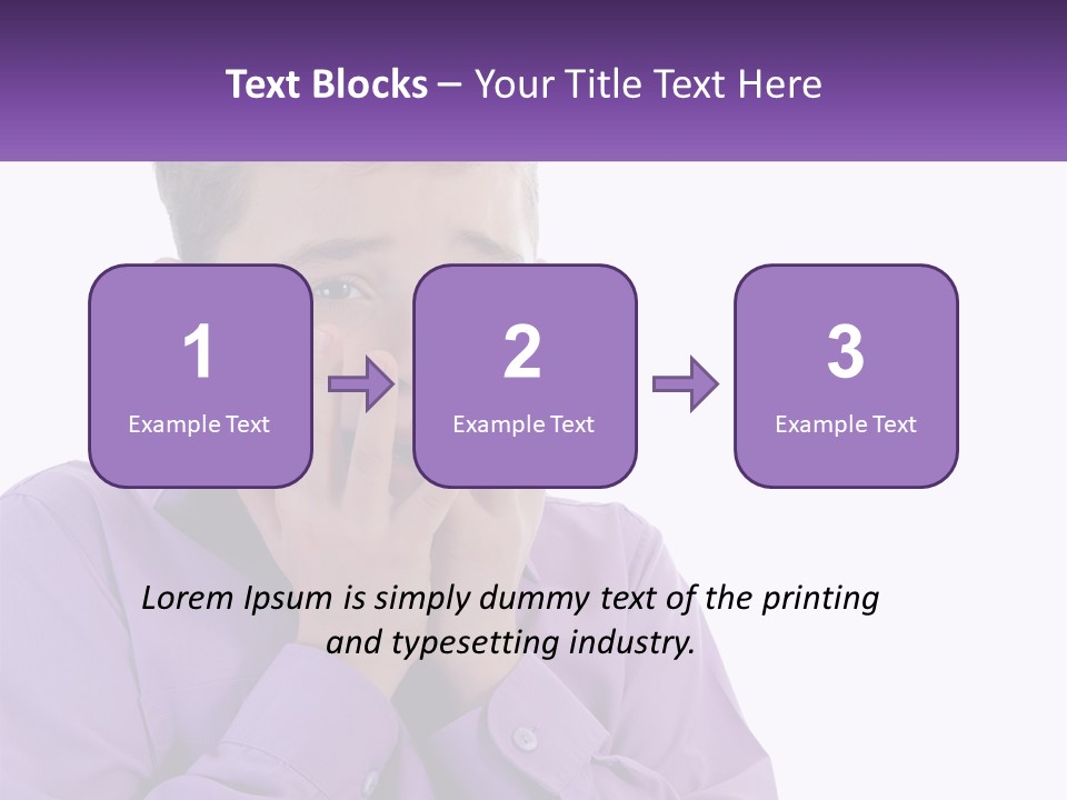 A Young Boy Is Holding His Hands To His Mouth PowerPoint Template