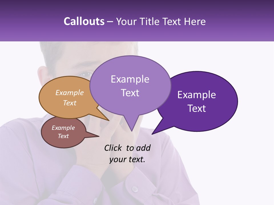 A Young Boy Is Holding His Hands To His Mouth PowerPoint Template