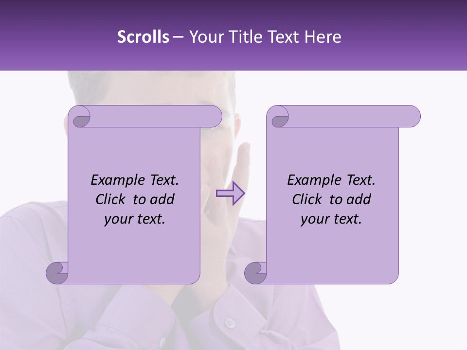 A Young Boy Is Holding His Hands To His Mouth PowerPoint Template