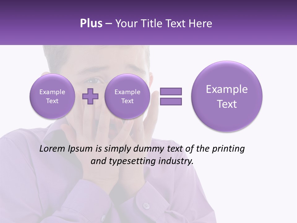 A Young Boy Is Holding His Hands To His Mouth PowerPoint Template