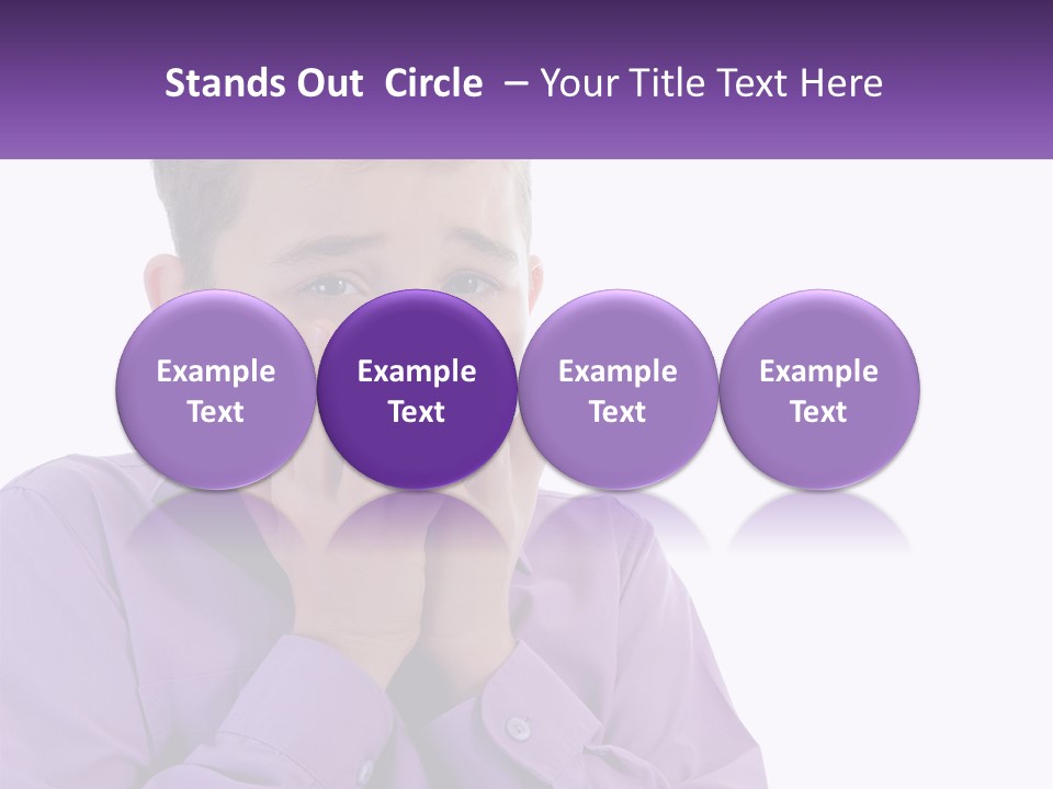 A Young Boy Is Holding His Hands To His Mouth PowerPoint Template