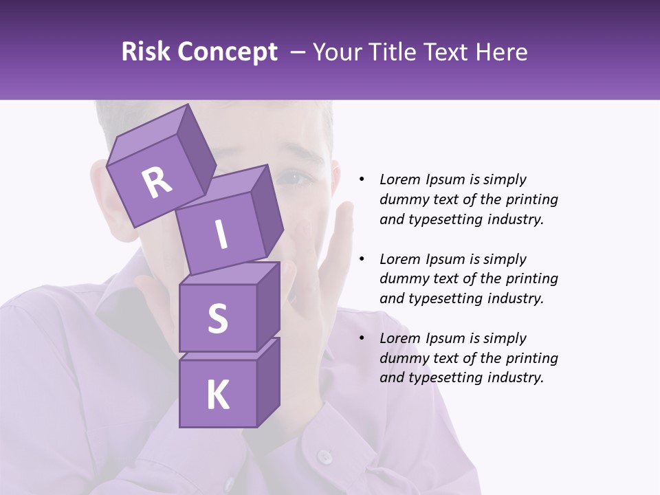 A Young Boy Is Holding His Hands To His Mouth PowerPoint Template