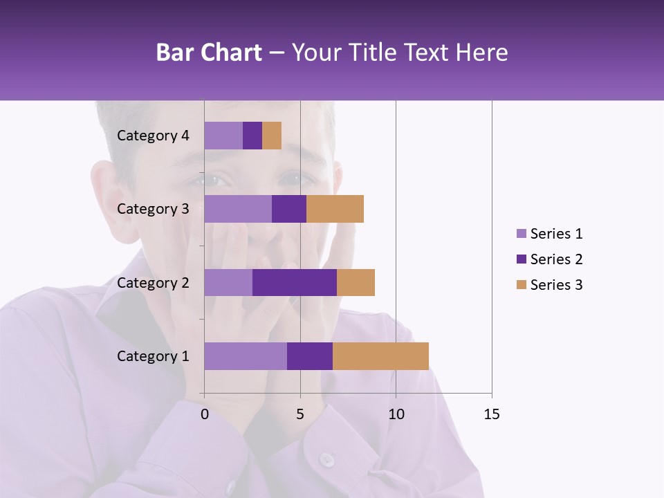 A Young Boy Is Holding His Hands To His Mouth PowerPoint Template