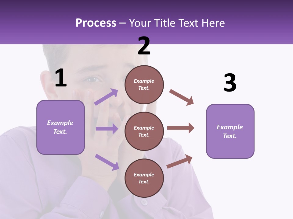 A Young Boy Is Holding His Hands To His Mouth PowerPoint Template