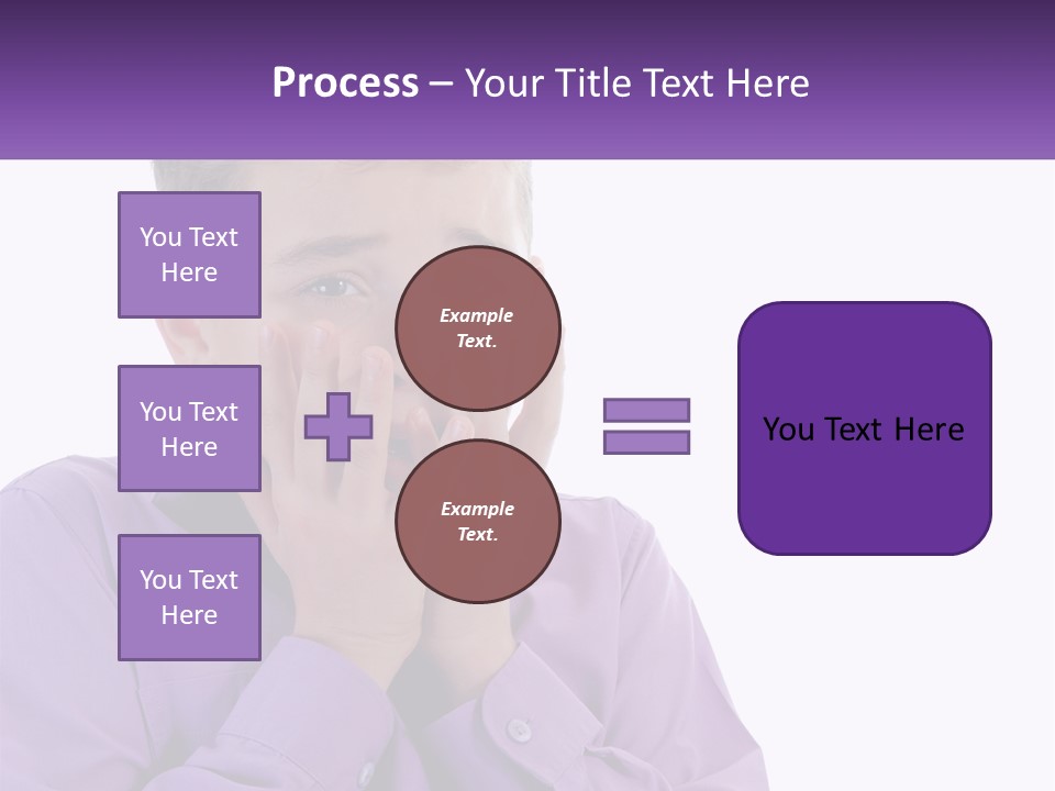 A Young Boy Is Holding His Hands To His Mouth PowerPoint Template