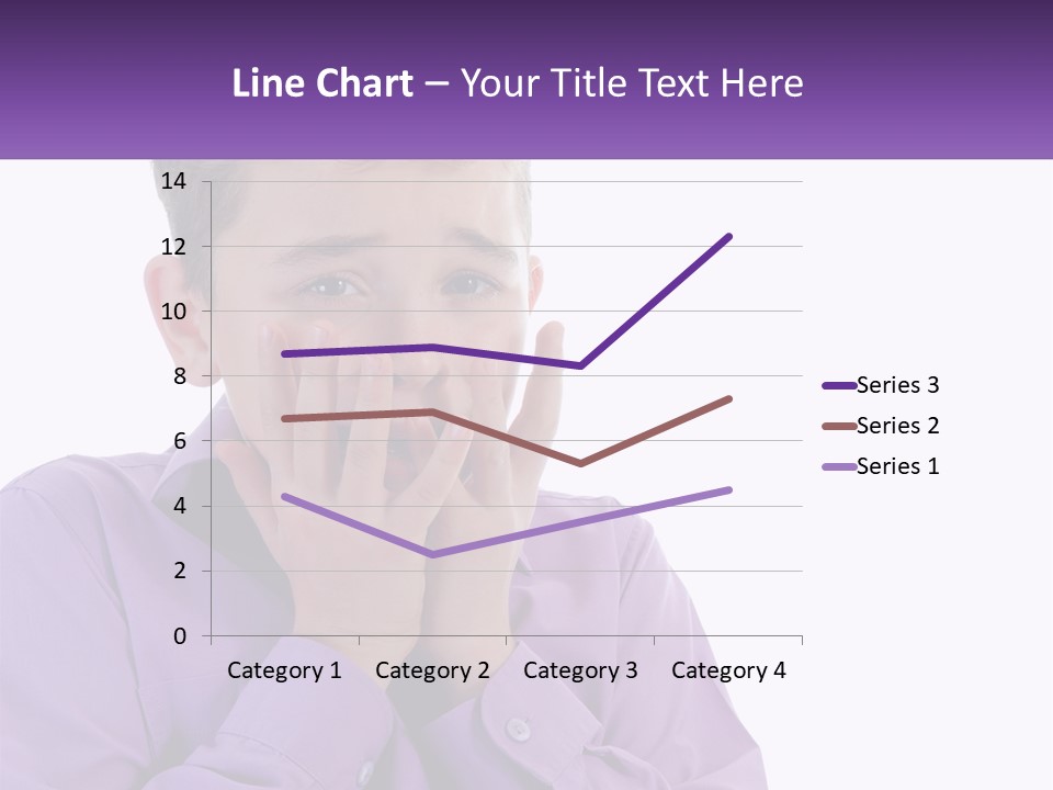 A Young Boy Is Holding His Hands To His Mouth PowerPoint Template