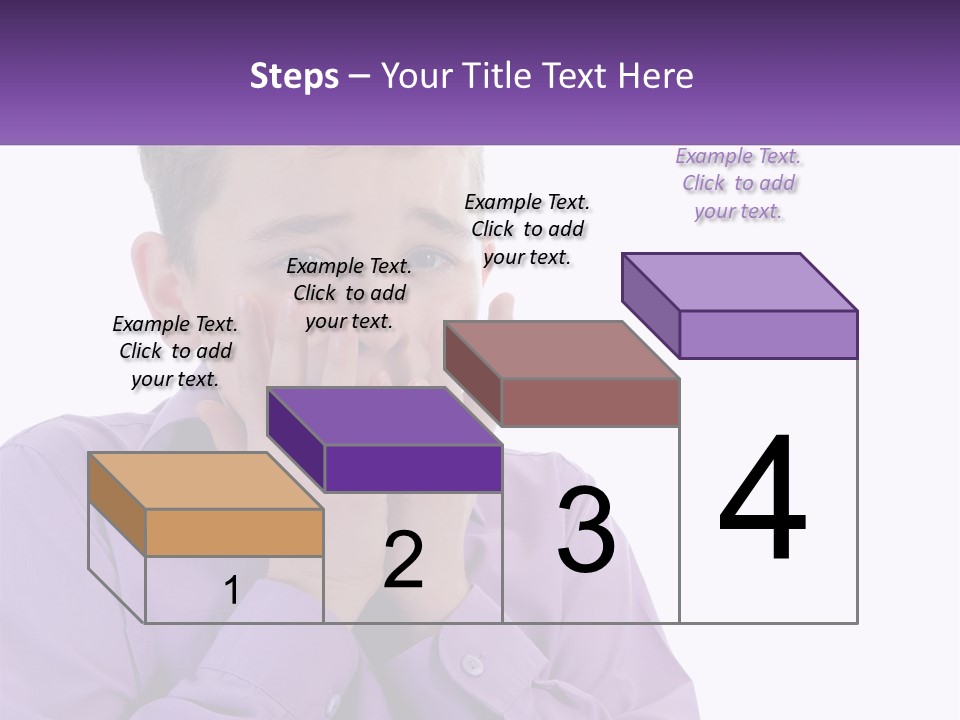 A Young Boy Is Holding His Hands To His Mouth PowerPoint Template