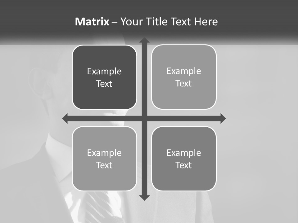 A Black And White Photo Of The President Of The United States PowerPoint Template