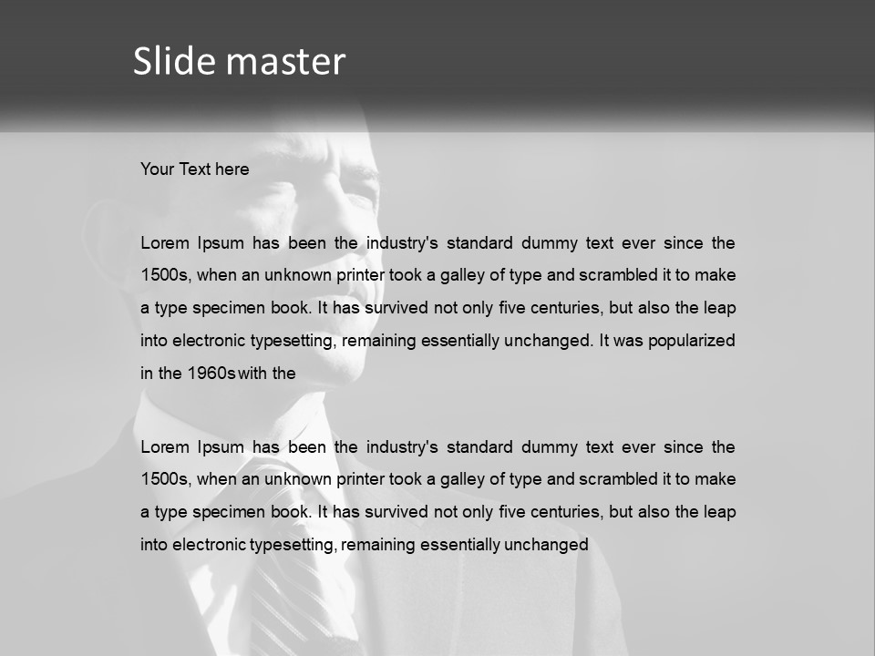 A Black And White Photo Of The President Of The United States PowerPoint Template