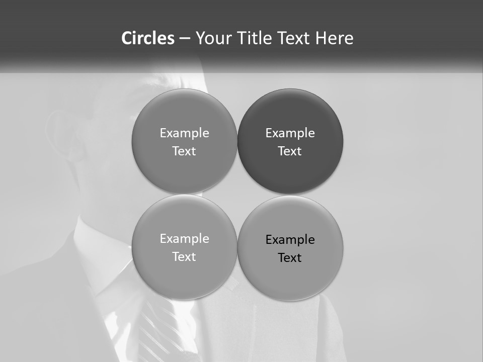 A Black And White Photo Of The President Of The United States PowerPoint Template