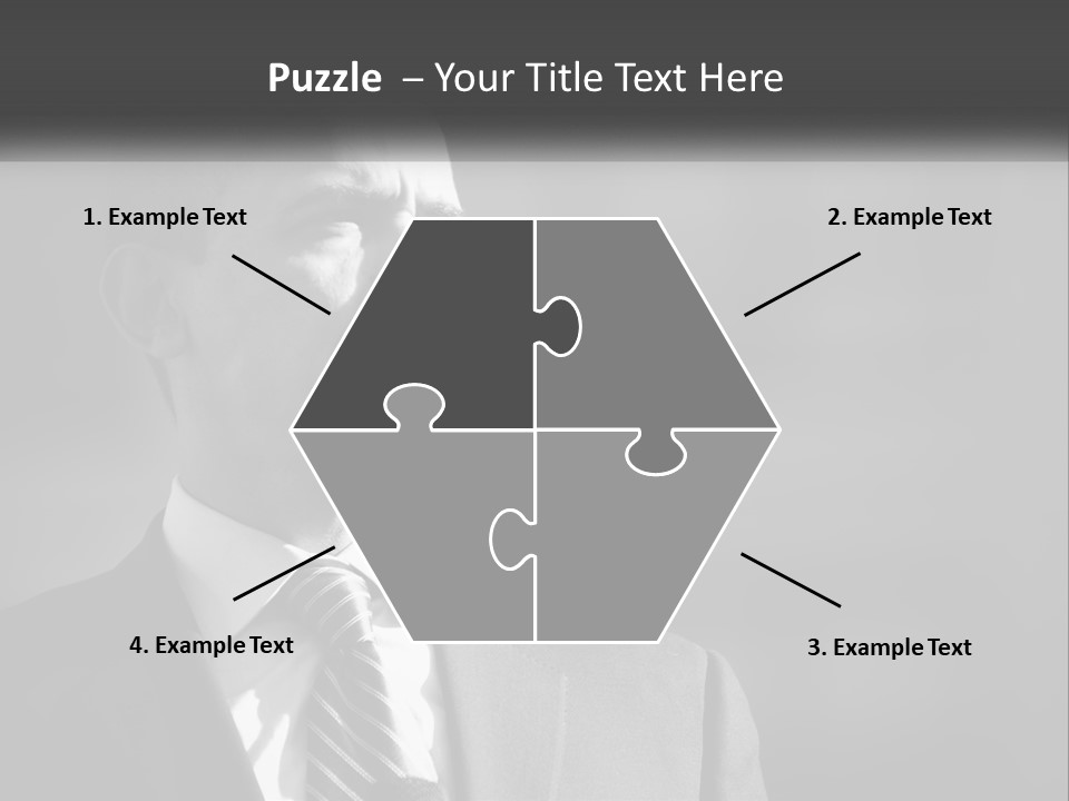 A Black And White Photo Of The President Of The United States PowerPoint Template