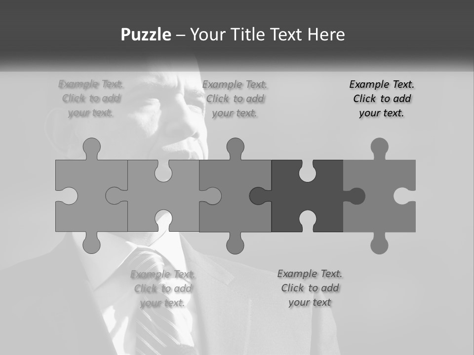 A Black And White Photo Of The President Of The United States PowerPoint Template