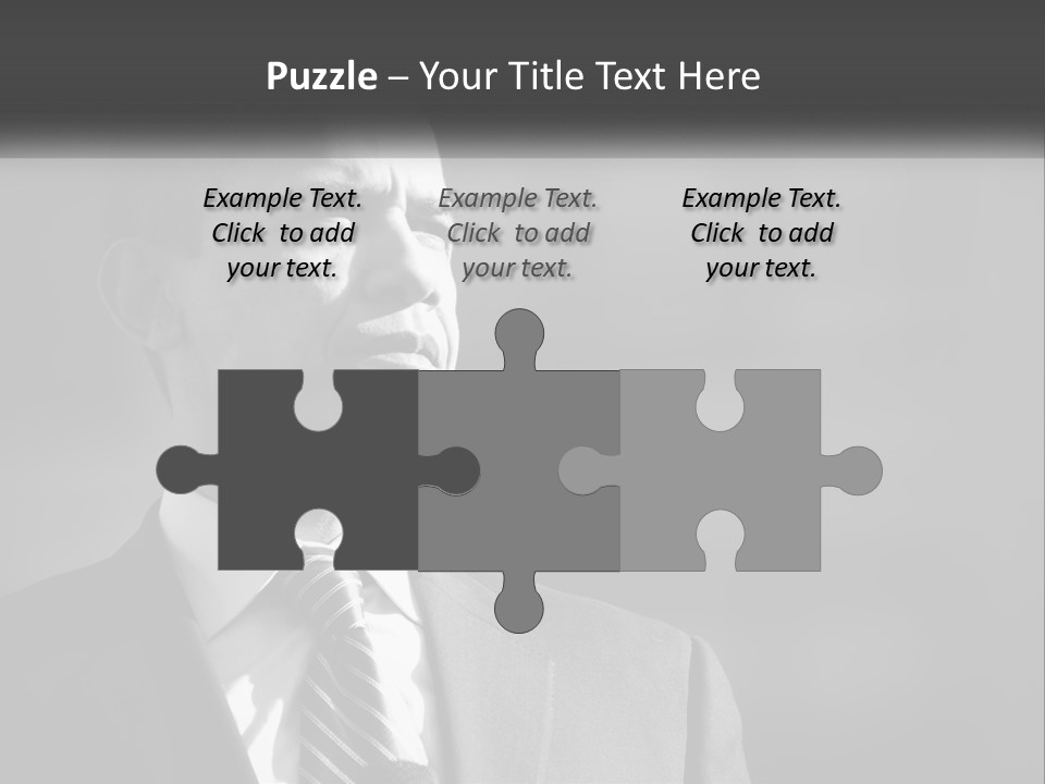 A Black And White Photo Of The President Of The United States PowerPoint Template