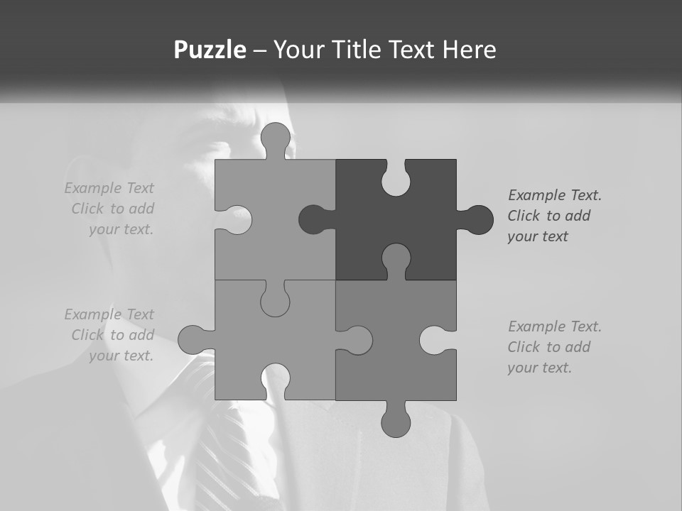 A Black And White Photo Of The President Of The United States PowerPoint Template