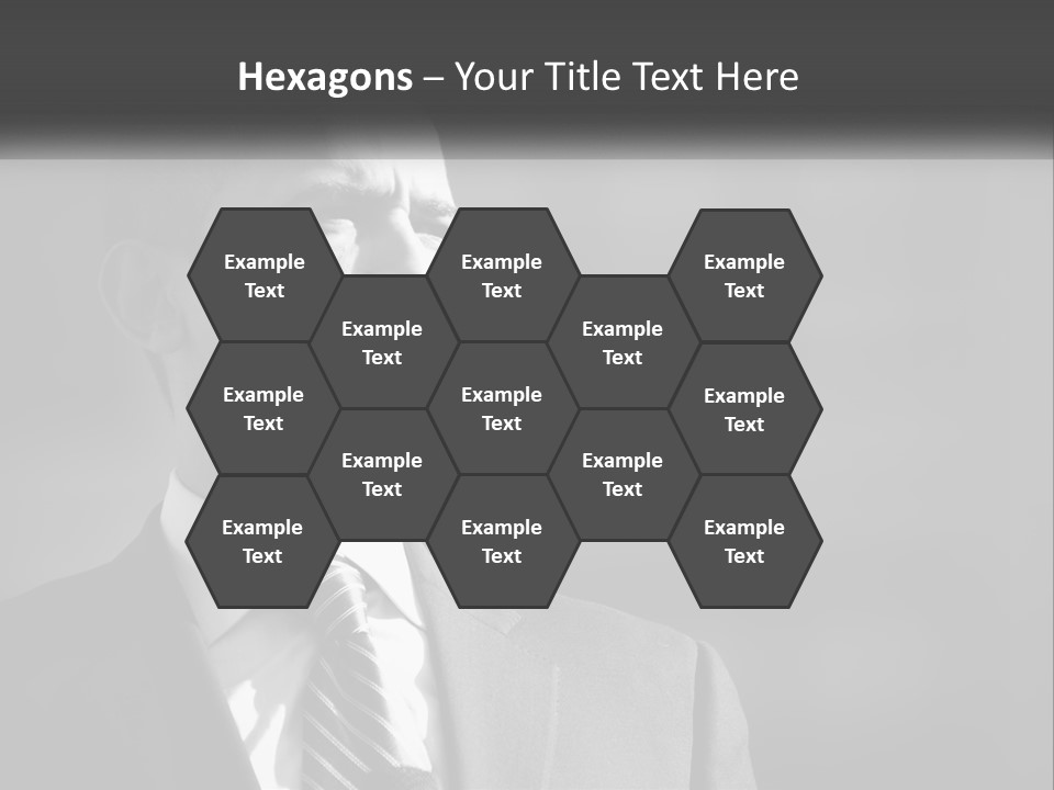 A Black And White Photo Of The President Of The United States PowerPoint Template