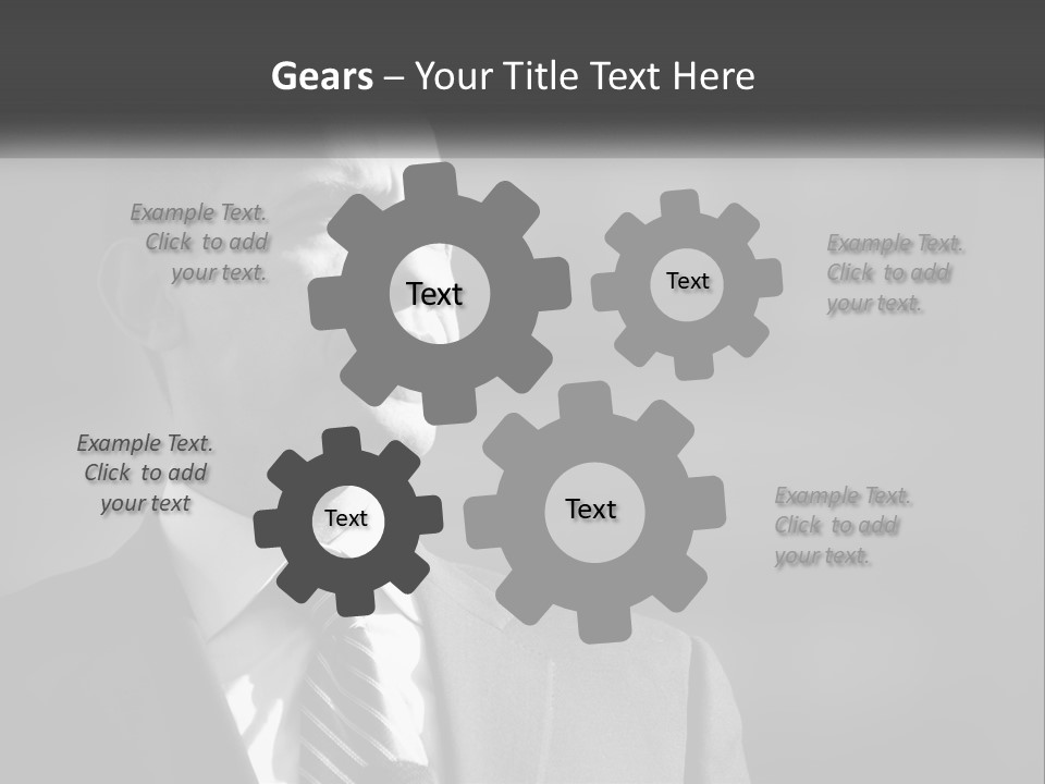 A Black And White Photo Of The President Of The United States PowerPoint Template