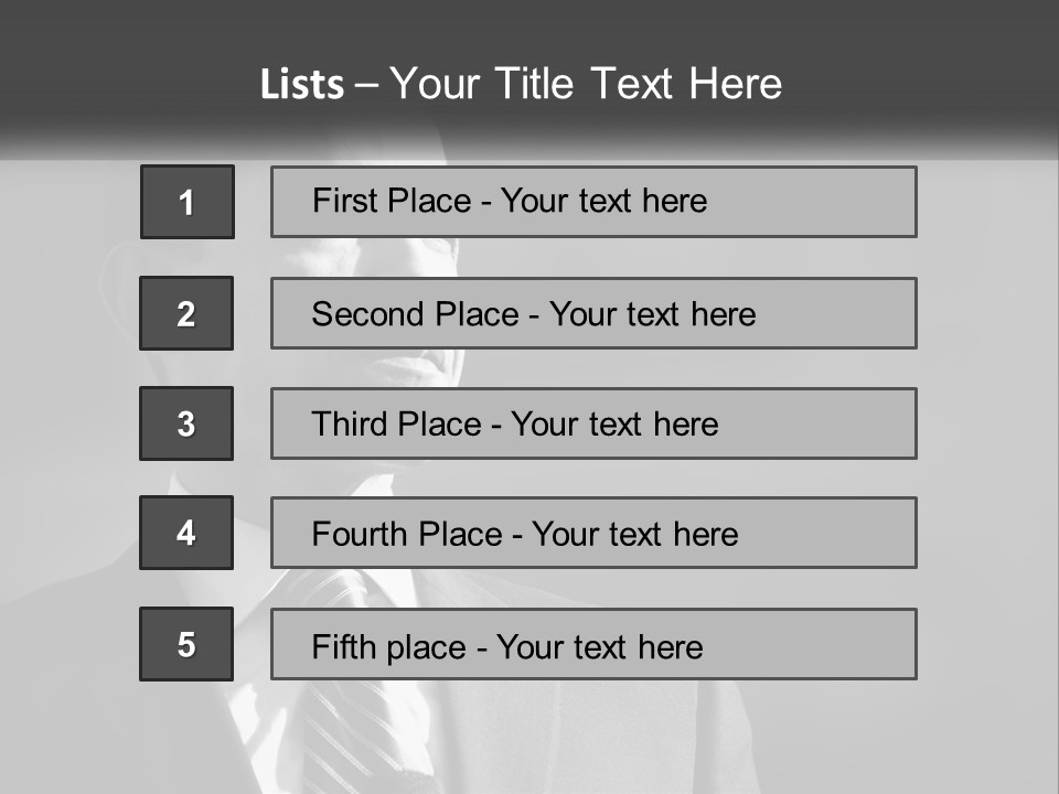A Black And White Photo Of The President Of The United States PowerPoint Template