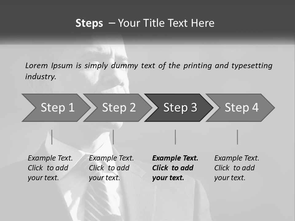 A Black And White Photo Of The President Of The United States PowerPoint Template