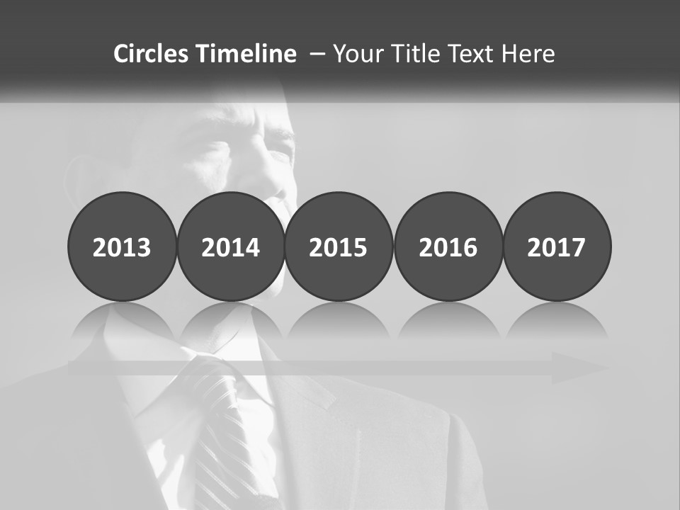 A Black And White Photo Of The President Of The United States PowerPoint Template