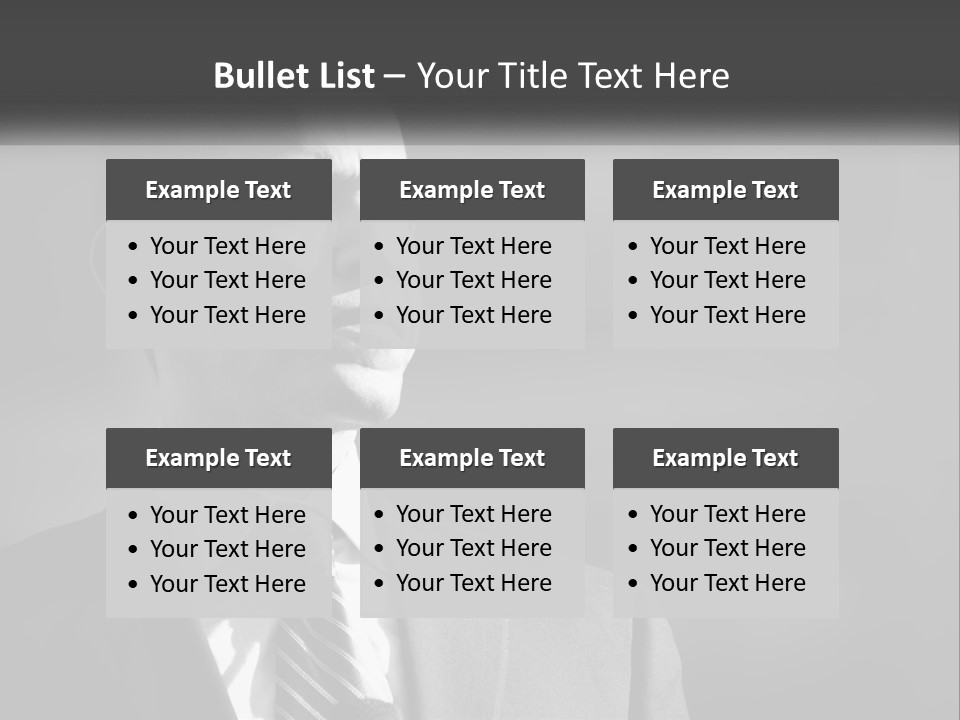 A Black And White Photo Of The President Of The United States PowerPoint Template