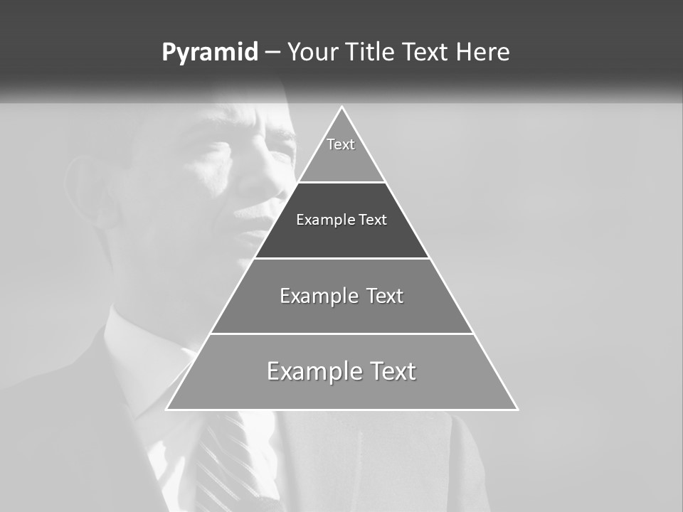 A Black And White Photo Of The President Of The United States PowerPoint Template