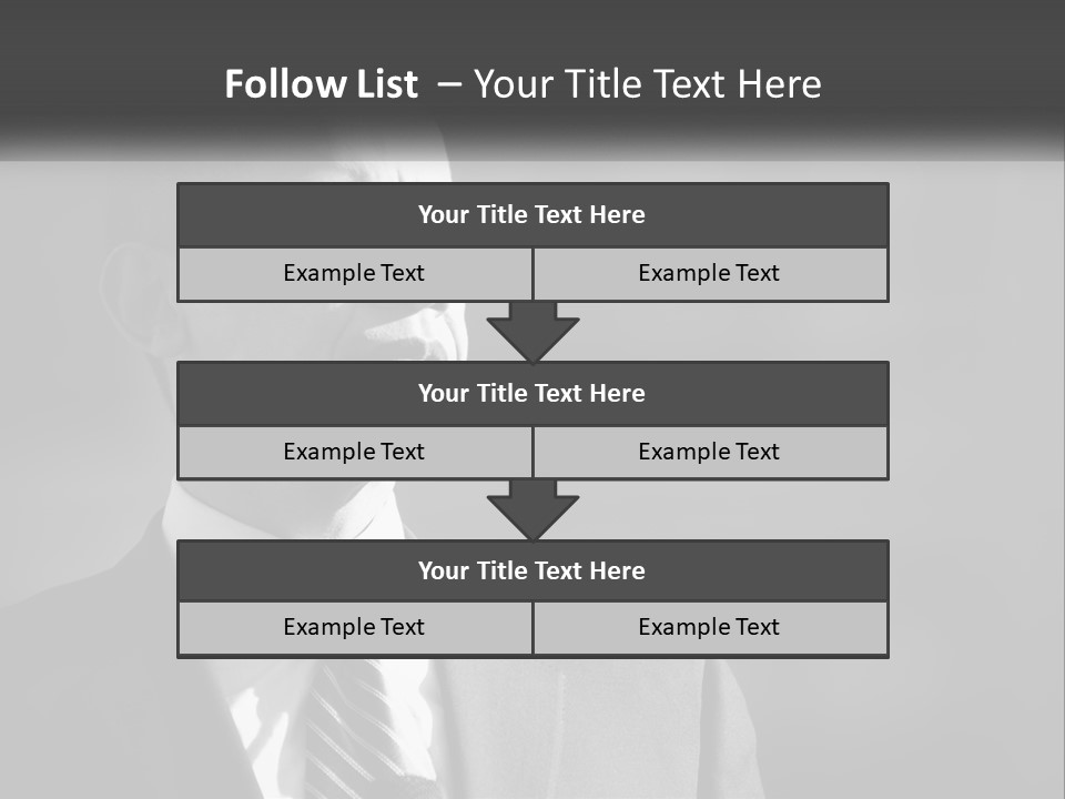A Black And White Photo Of The President Of The United States PowerPoint Template