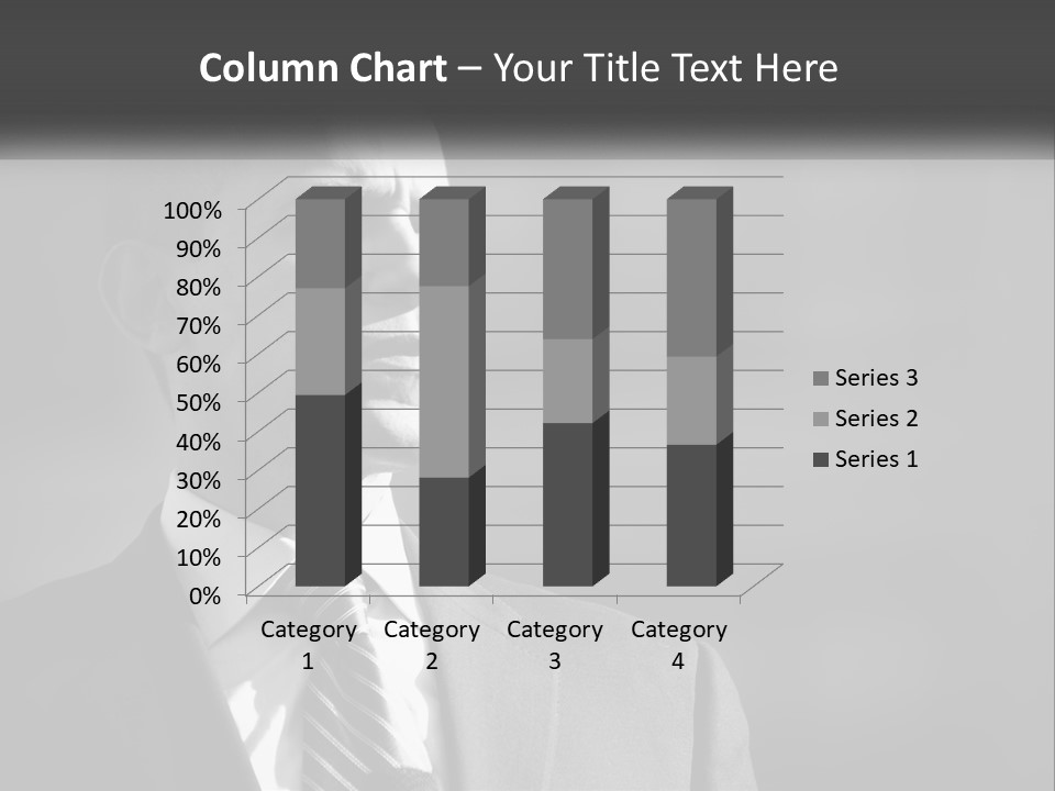 A Black And White Photo Of The President Of The United States PowerPoint Template