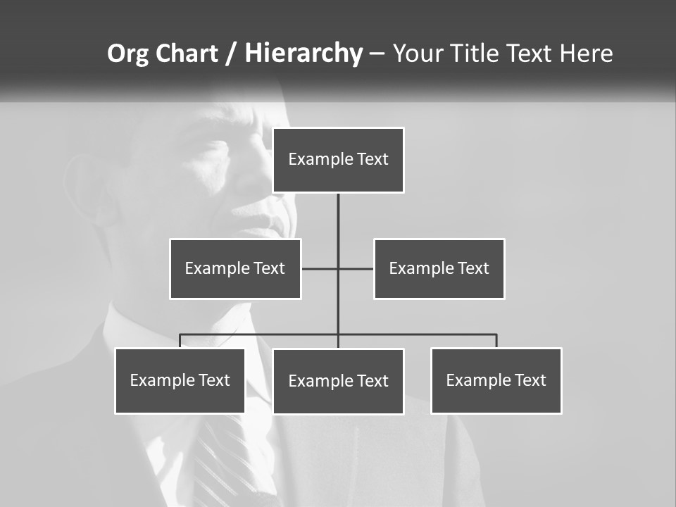 A Black And White Photo Of The President Of The United States PowerPoint Template