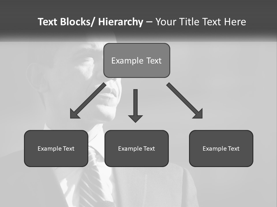 A Black And White Photo Of The President Of The United States PowerPoint Template