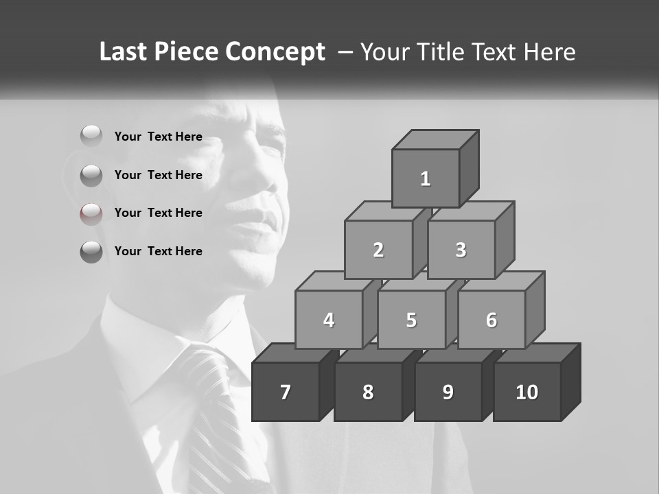 A Black And White Photo Of The President Of The United States PowerPoint Template