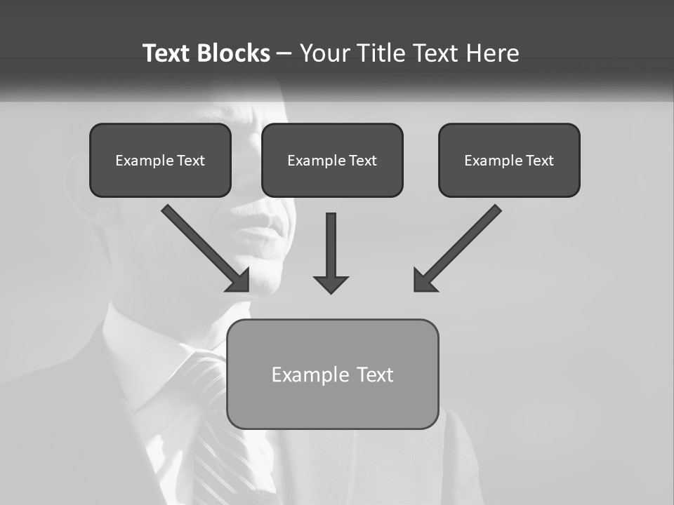 A Black And White Photo Of The President Of The United States PowerPoint Template