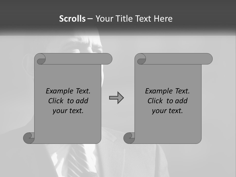 A Black And White Photo Of The President Of The United States PowerPoint Template