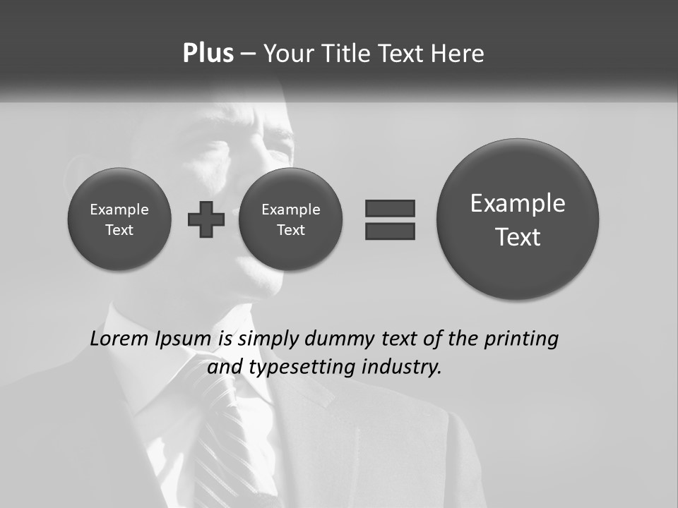 A Black And White Photo Of The President Of The United States PowerPoint Template