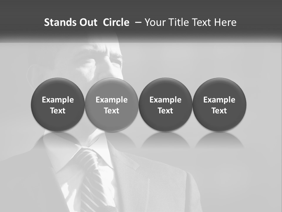 A Black And White Photo Of The President Of The United States PowerPoint Template