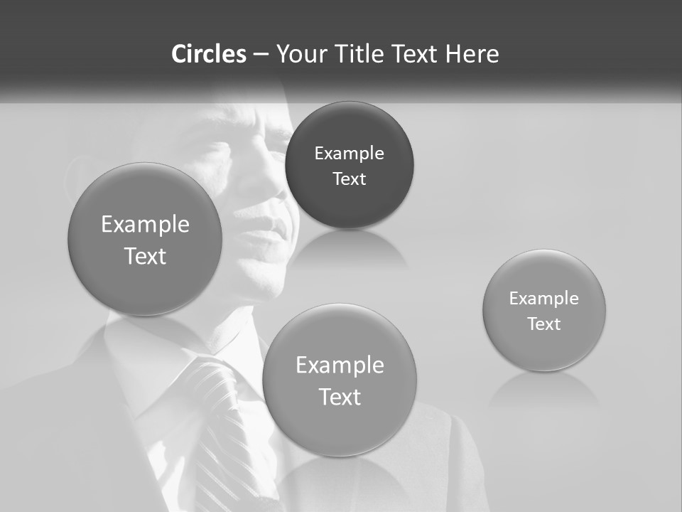 A Black And White Photo Of The President Of The United States PowerPoint Template