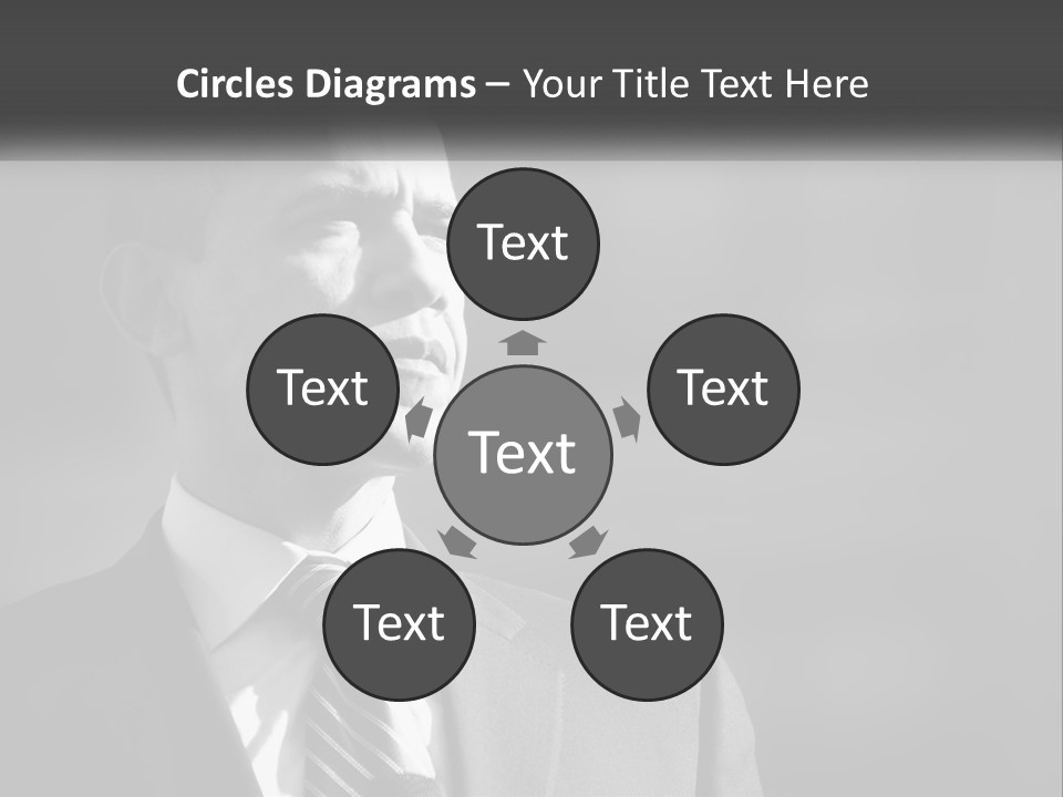 A Black And White Photo Of The President Of The United States PowerPoint Template