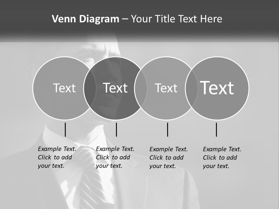 A Black And White Photo Of The President Of The United States PowerPoint Template