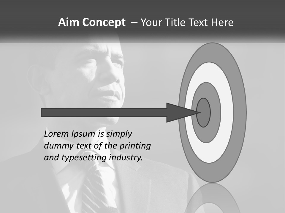 A Black And White Photo Of The President Of The United States PowerPoint Template