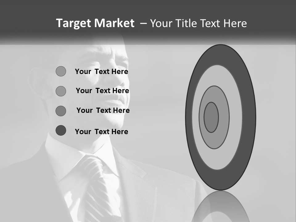 A Black And White Photo Of The President Of The United States PowerPoint Template