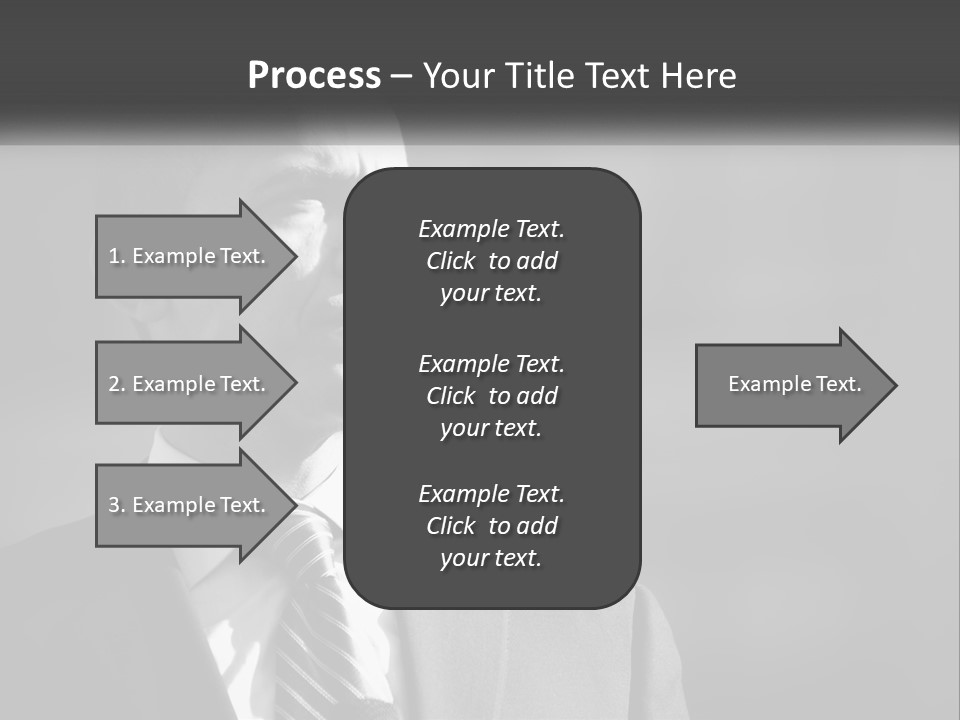 A Black And White Photo Of The President Of The United States PowerPoint Template