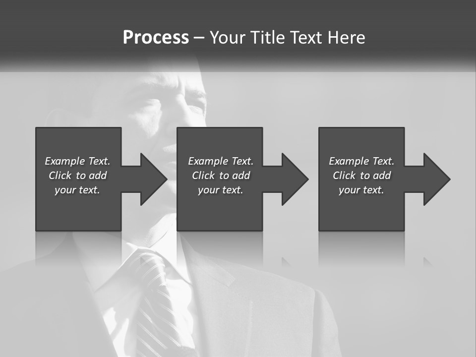 A Black And White Photo Of The President Of The United States PowerPoint Template