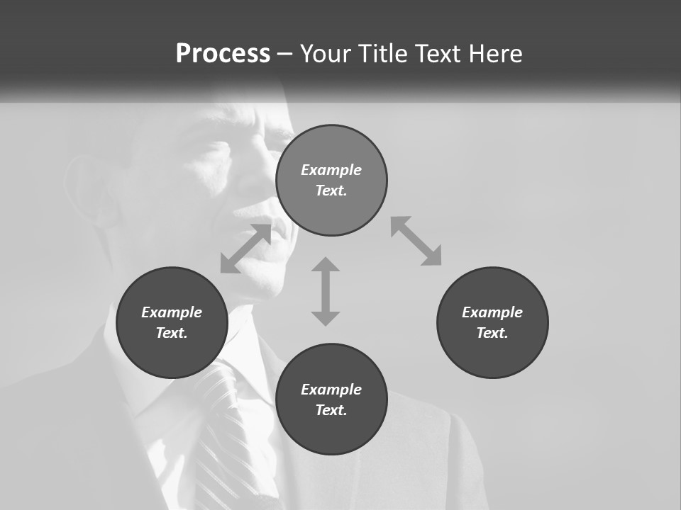 A Black And White Photo Of The President Of The United States PowerPoint Template