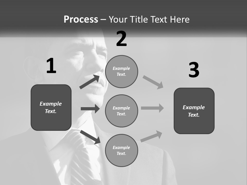 A Black And White Photo Of The President Of The United States PowerPoint Template