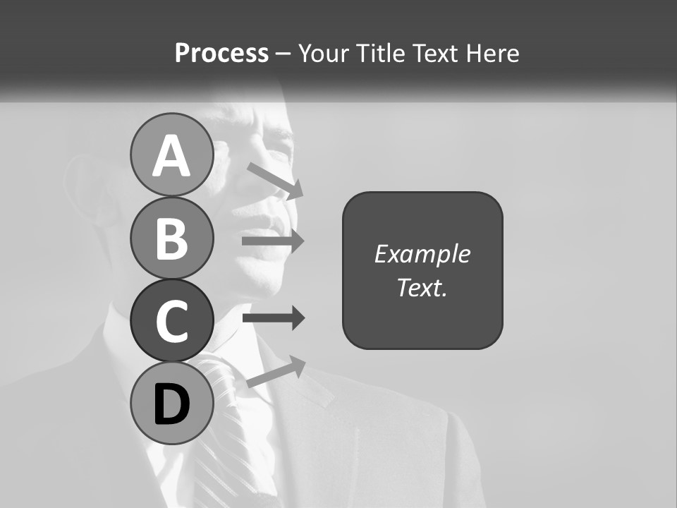 A Black And White Photo Of The President Of The United States PowerPoint Template