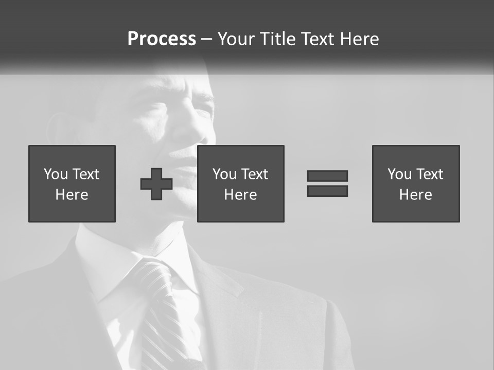 A Black And White Photo Of The President Of The United States PowerPoint Template