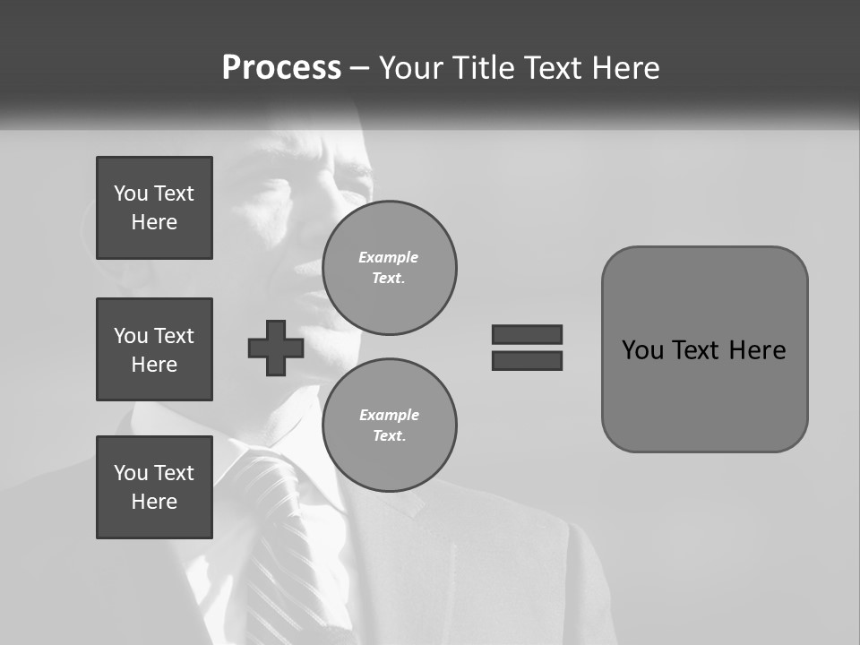 A Black And White Photo Of The President Of The United States PowerPoint Template
