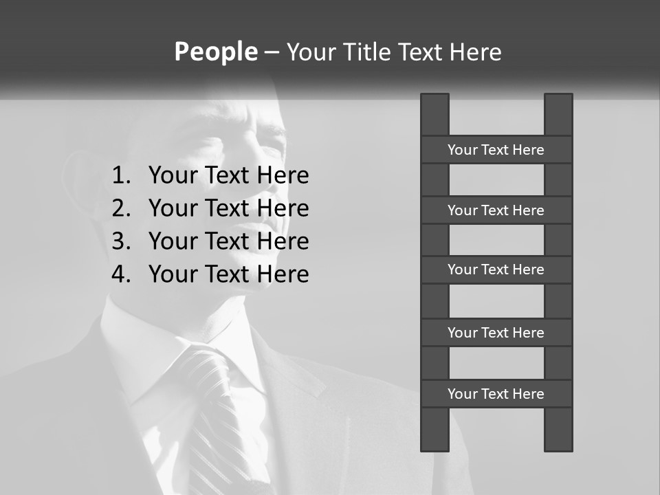 A Black And White Photo Of The President Of The United States PowerPoint Template
