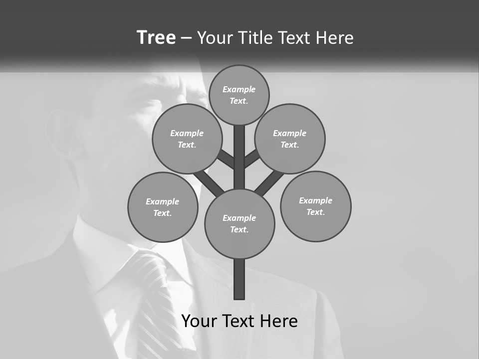 A Black And White Photo Of The President Of The United States PowerPoint Template